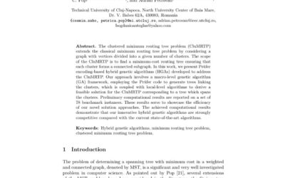 Solving the clustered minimum routing tree problem using Prüfer-coding based hybrid genetic algorithms