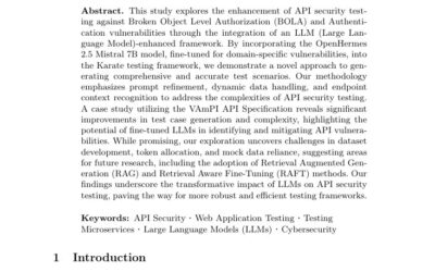 Enhancing API Security Testing against BOLA and Authentication Vulnerabilities through an LLM-Enhanced Framework