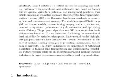 Embedding GIS in crop field bonitation computation