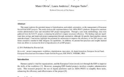 Benefits and limitations of digitalization in managing European Social funded projects