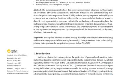 Privacy-Conducive Data Ecosystem Architecture: By-Design Vulnerability Assessment Using Privacy Risk Expansion Factor and Privacy Exposure Index