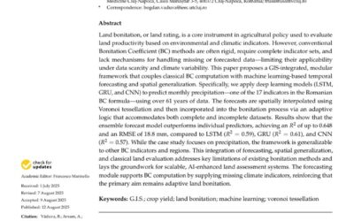 A GIS-Driven, Machine Learning-Enhanced Framework for Adaptive Land Bonitation